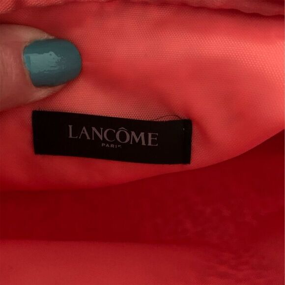 Lancôme Paris Makeup Cosmetics Travel Bag Rose Flower Zipper Closure - Picture 2 of 8